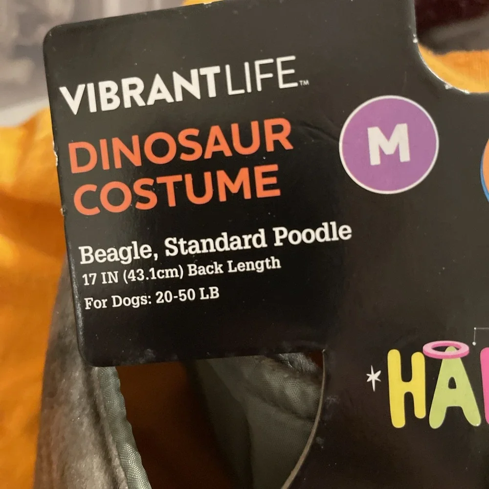 Dog Dinosaur Costume Vibrant Life Halloween Size Medium 20-50‎ Pound NEW